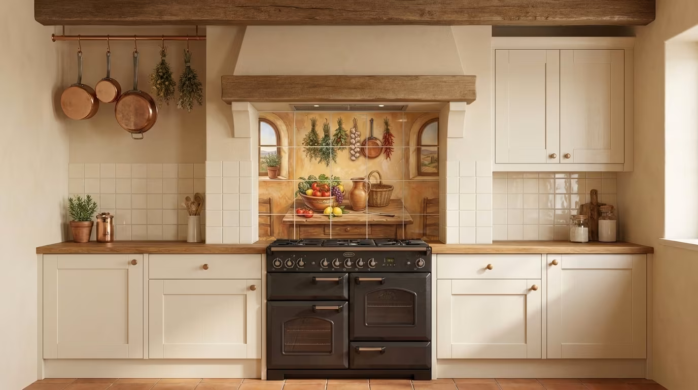 Tuscan Bounty - Porcelain Tile Mural - Image 2