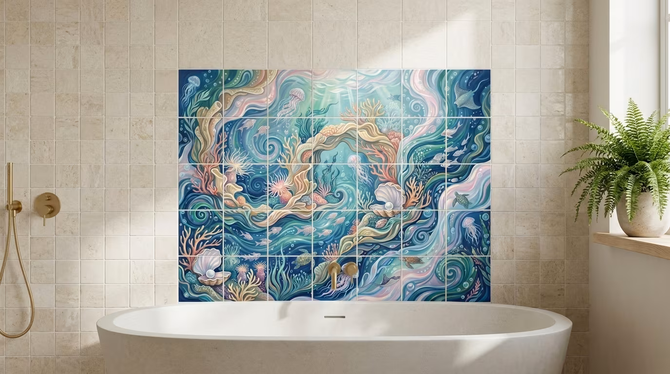 Under The Sea 2 - Tile Mural - Image 2