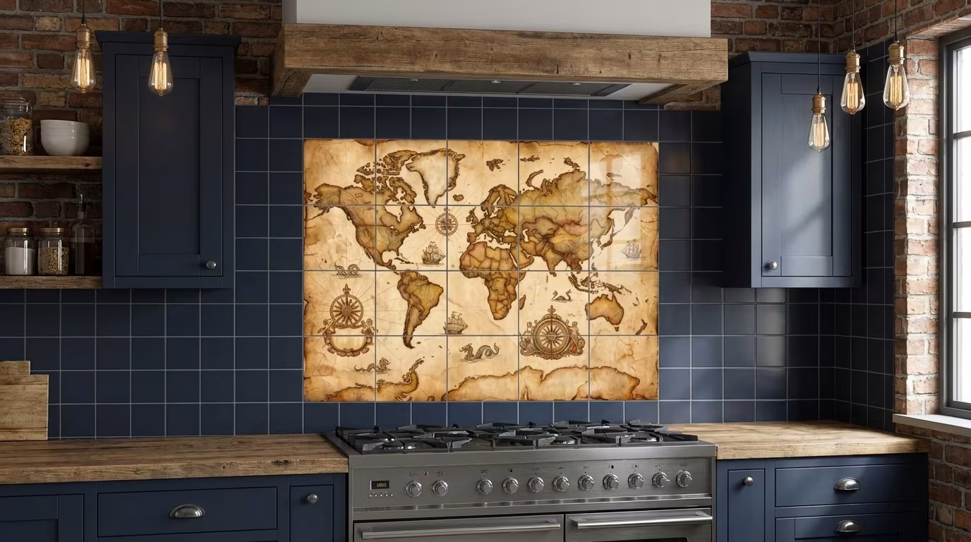 World Map - Tile Mural - Image 2