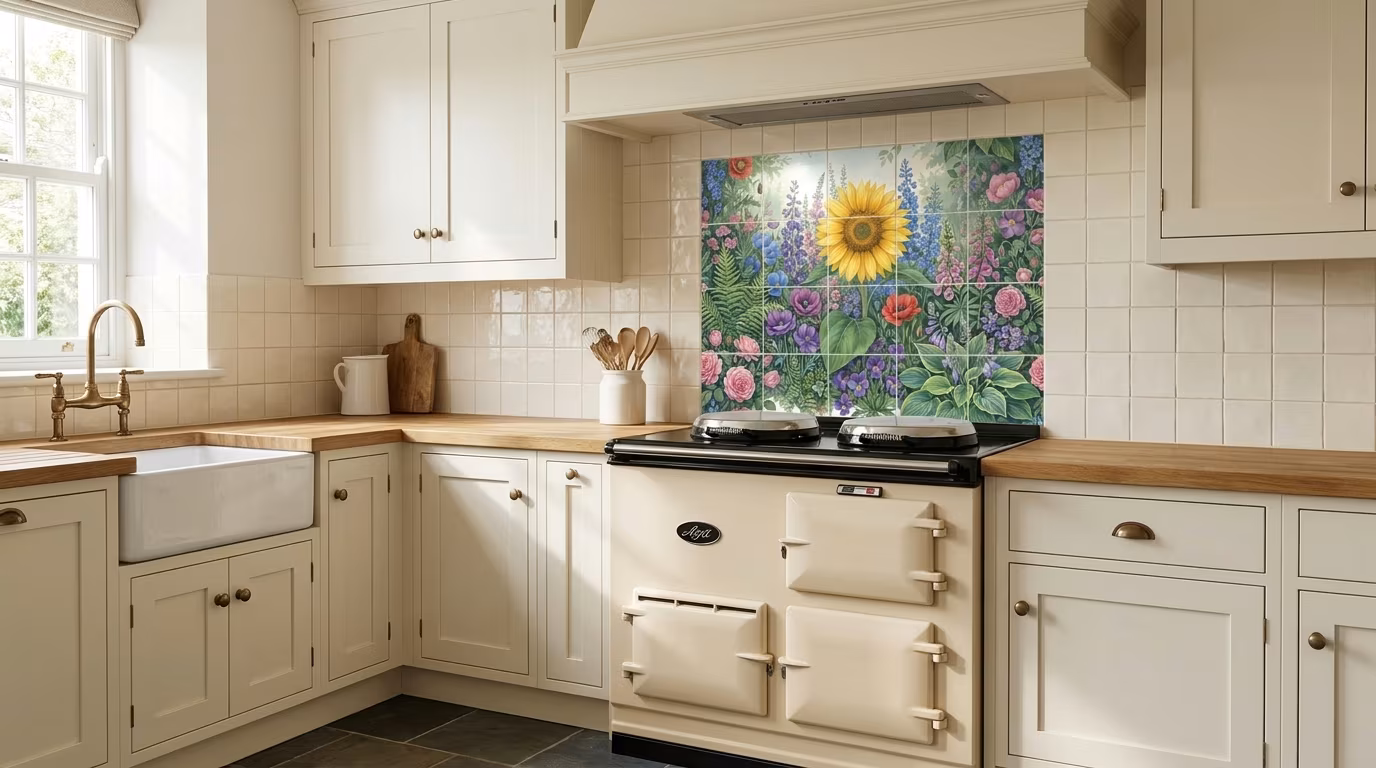 Yellow Sunflower - Tile Mural - Image 2