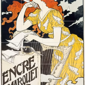 Ceramic tile mural of Encre L. Marquet by Eugene Samuel Grasset
