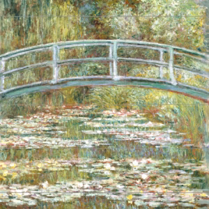 Ceramic tile mural of Bridge over a Pond of Water Lilies by Claude Monet