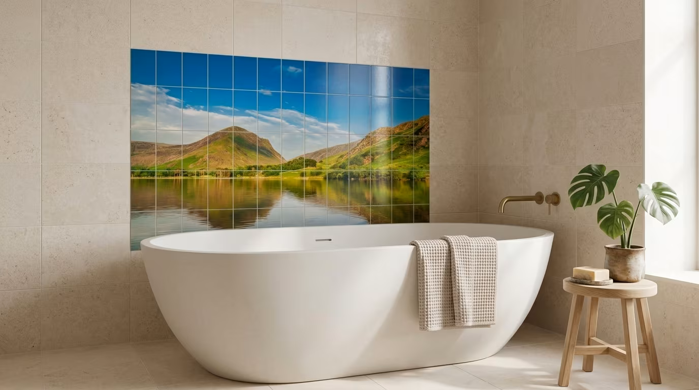 Green Valley Lake Panorama - Tile Mural - Image 2