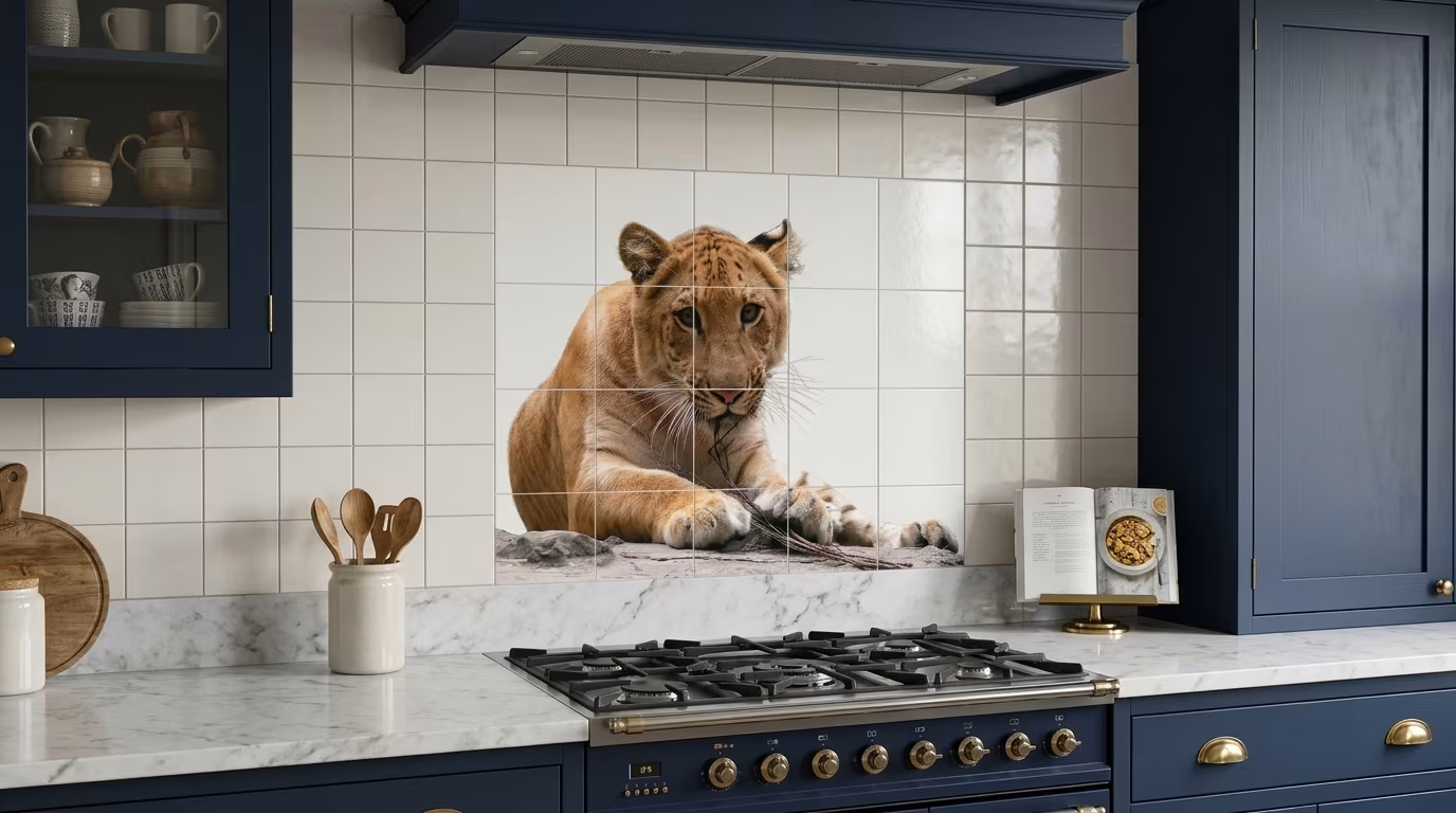 Liger Cub Portrait - Tile Mural - Image 2