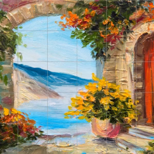 Archway Terrace Sea View Painting tile mural