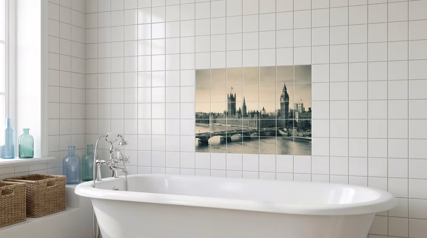 Westminster Bridge Monochrome - Tile Mural - Image 2
