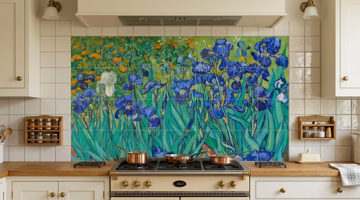 Illustration Image Background Flowers Wallpaper - Tile Mural - Image 2