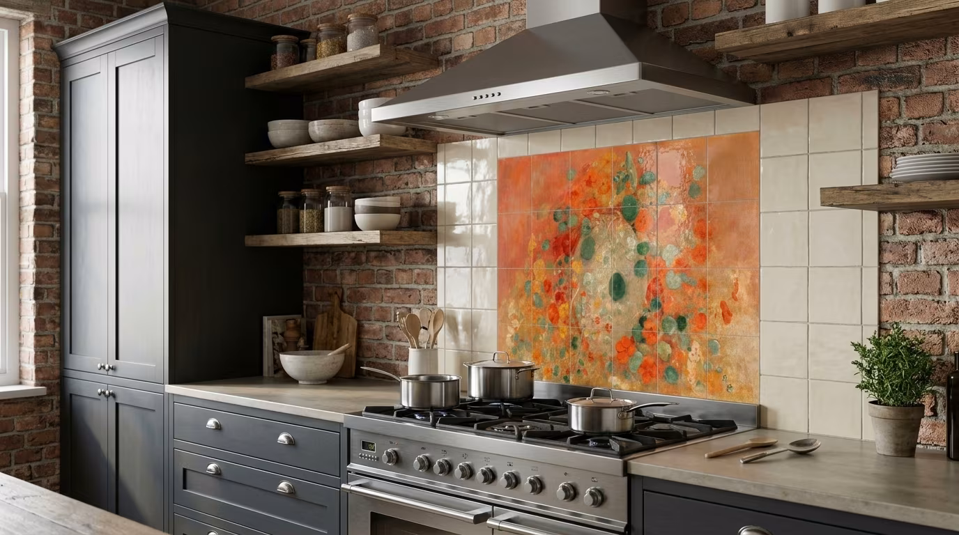 Nasturtiums Odilon Redon - Tile Mural - Image 2